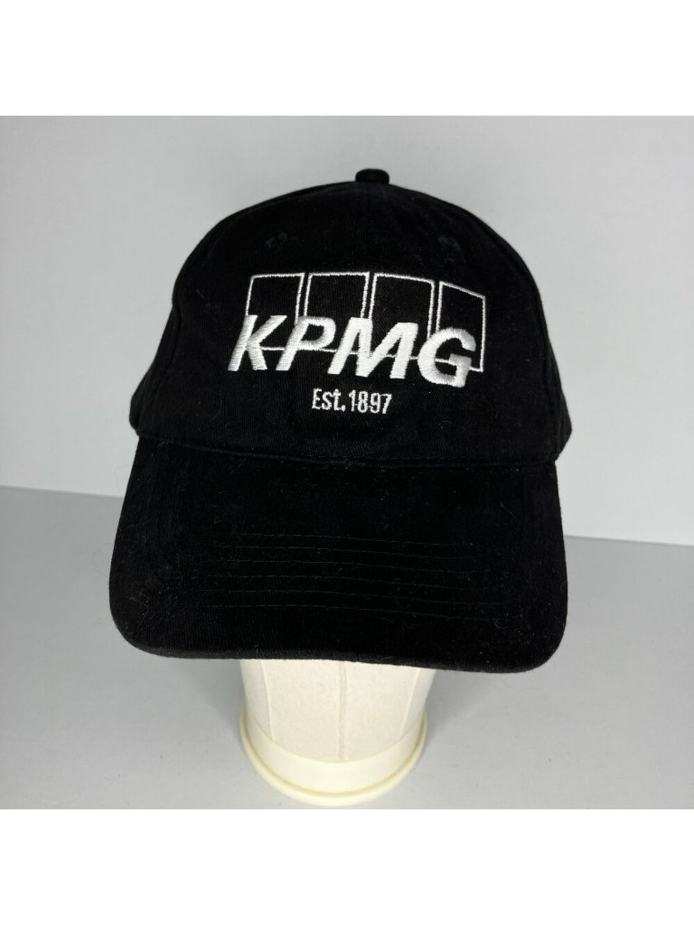 KPMG Golf Baseball Cap Hat Men's Adjustable Strapback Black